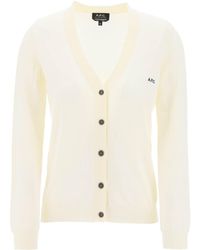 A.P.C. - Cotton Bella Cardigan For - Lyst