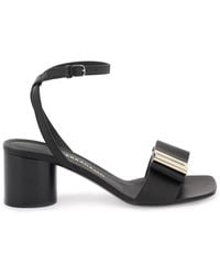 Ferragamo - Sandals With Double Bow - Lyst