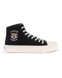 KENZO - Canvas High-Top Sneakers - Lyst