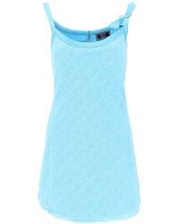 Versace - La Vacanza Terry-cloth Mini Dress - Lyst