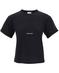 Saint Laurent - T-Shirt Stampa Logo - Lyst
