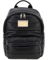 Dolce & Gabbana Padded Nylon Backpack - Black