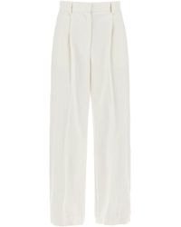 Totême - Silk And Cotton Corduroy Pants Made - Lyst