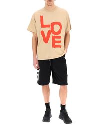 Burberry Love Print T-shirt Xs Cotton - Orange
