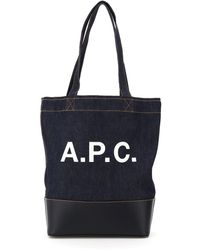 A.P.C. - Axel Denim Tote Bag - Lyst