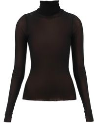 Givenchy - Turtleneck Sweater In Transparent Knit - Lyst