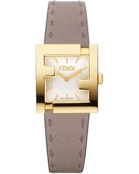 Fendi - Square Watch With Ff Logo - Lyst