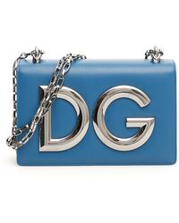 Dolce & Gabbana Leather Dg Girls Bag - Blue