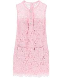 Self-Portrait - Floral Lace Mini Dress With Eight - Lyst