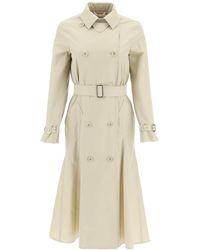 Max Mara - 'fronda' Double-breasted Cotton Trench Coat - Lyst