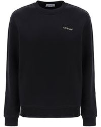 Off-White c/o Virgil Abloh - Off- 'Embroidered Diagonal Tab Sweatshirt, Long Sleeves, , 100% Cotton, Size: Small - Lyst