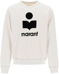 Isabel Marant - Mikoy Flocked Logo Sweatshirt - Lyst