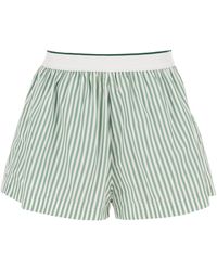 Lacoste - Striped Cotton Shorts - Lyst