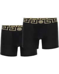 Versace - Bi Pack Underwear Trunk With Greca Band - Lyst
