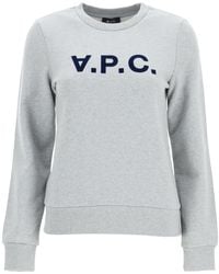 A.P.C. - Felpa Logo V.P.C. Flock - Lyst