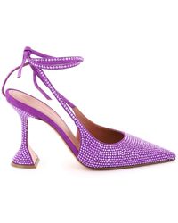 amina muaddi purple shoes