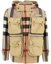 Burberry Wool Jacket With Detachable Vest - Natural