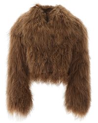 Burberry Arthington Shearling And Leather Jacket - Brown