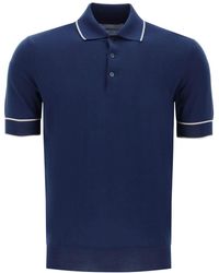 Brunello Cucinelli - Cotton Knit Polo Shirt - Lyst