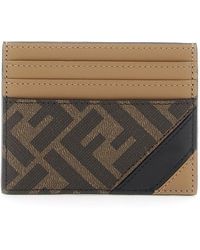 Fendi - Brown Fabric Card Holder - Lyst