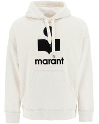 Isabel Marant - 'miley' Hoodie With Flocked Logo - Lyst