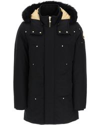 Moose Knuckles - 'gold Stirling Neoshear' Padded Parka With Shearling Trimming - Lyst