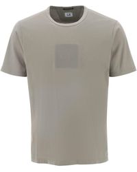 C.P. Company - Mercerized Cotton T-shirt With Logo Badge - Lyst