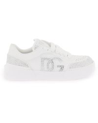 Dolce & Gabbana - New Roma Sneakers With Rhinestones - Lyst