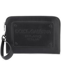 Dolce & Gabbana - Pouch With Embossed Logo - Lyst