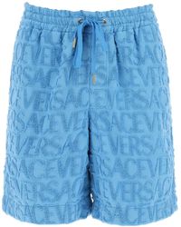 Versace - Allover Terry-cloth Shorts - Lyst