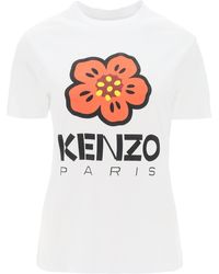 KENZO - T Shirt With Boke Flower Print - Lyst