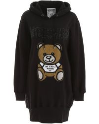 Moschino Teddy Bear Hoodie Dress - Black