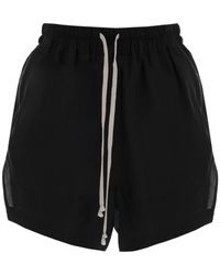 Rick Owens - Sporty Shorts In Cupro - Lyst