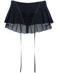 Dilara Findikoglu - Micro Pleated Skirt With Corset - Lyst