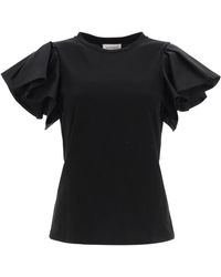 Alexander McQueen - Ruffled T-shirt - Lyst