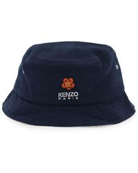 KENZO 'boke Flower' Embroidered Bucket Hat - Blue