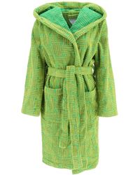 Accappatoio di Bottega Veneta in Verde Donna Abbigliamento da Camicie da notte e pigiami da Vestaglie e accappatoi 