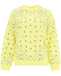 ARIZONA LOVE Bandana Crew Neck Sweatshirt S/m Cotton - Yellow
