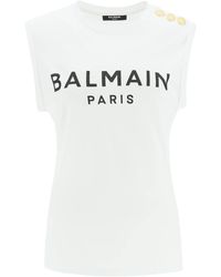 Balmain - Logo Top With Embossed Buttons - Lyst