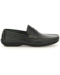 Paraboot Leather Cabrio Penny Loafers in Green for Men | Lyst