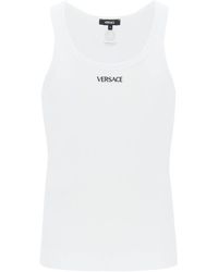 Versace - "Intimate Tank Top With Embroidered - Lyst