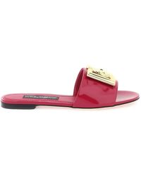 Dolce & Gabbana - Dg Logo Patent Sandal - Lyst