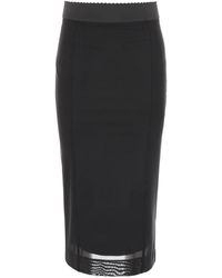 Dolce & Gabbana Gonna In Mesh - Nero