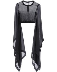 Rick Owens - "cropped Top With Cape Sleeves" - Lyst