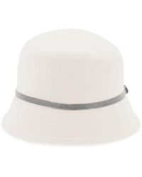 Brunello Cucinelli - Shiny Band Bucket Hat With - Lyst