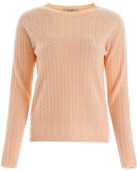 Max Mara Cable-knit Pull - Natural