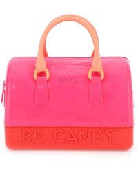 Furla Recycled Tpu Candy Boston S Bag in Pink | Lyst