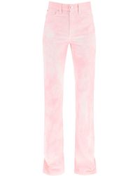 Alessandra Rich Tie-dye Flared Jeans - Pink