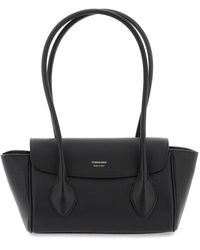 Ferragamo - East/West Hammered Leather Tote Bag - Lyst