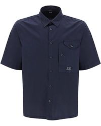 C.P. Company - Short-Sleeved Poplin Shirt - Lyst